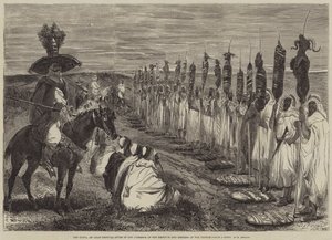 ディファ、フランス皇帝と皇后両陛下の存在下で行われたアラブのお祭り 作： Edmond Morin